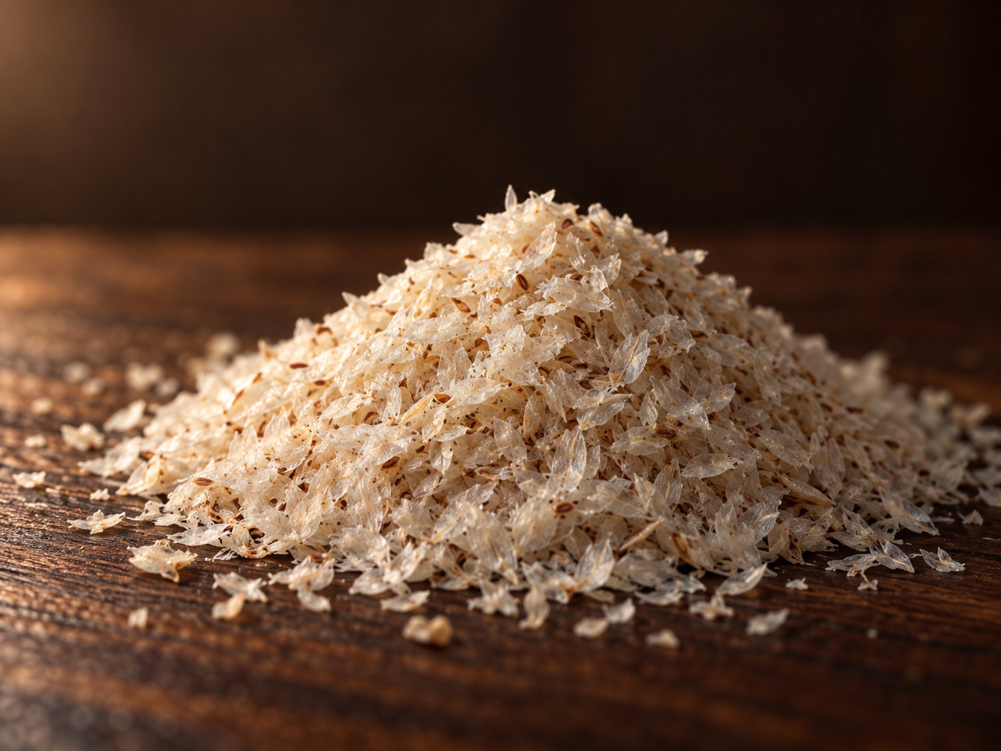 Dry psyllium husk
